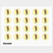 Sticker Rond Visage souriant Scooby-Doo (Feuille)