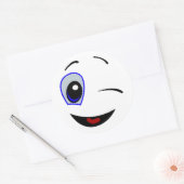 STICKER ROND VISAGE SOURIRE (Enveloppe)