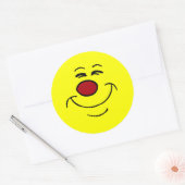 Sticker Rond Visage suffisant Grumpey (Enveloppe)