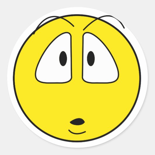 Sticker Rond Visage surpris (Devant)