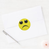 Sticker Rond visage triste (Enveloppe)