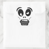 STICKER ROND VISAGE ZOMBIE (Sac)