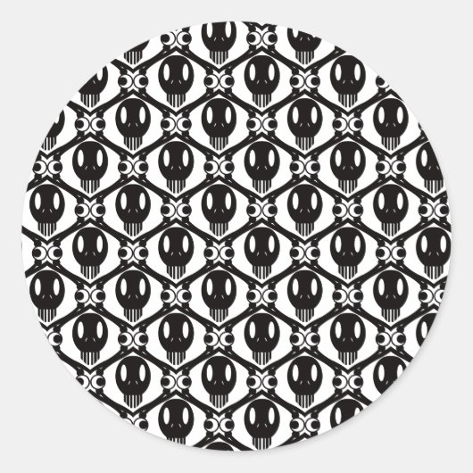 Sticker Rond Visages morbides (Devant)