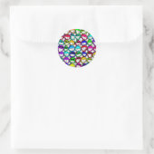 Sticker Rond Visages souriants cool (Sac)