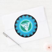 Sticker Rond Vishuddha ou Throat 5e Chakra (Enveloppe)