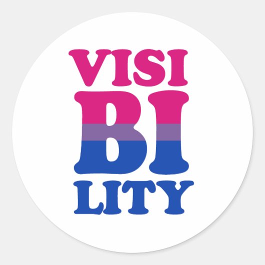 Sticker Rond Visibilité bisexuelle (Devant)
