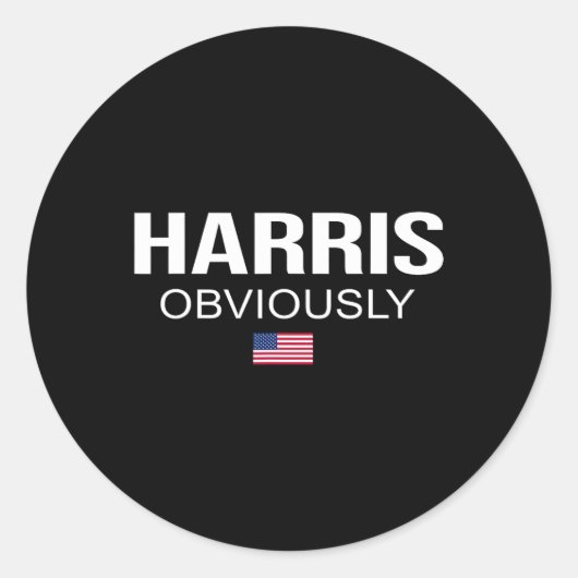 Sticker Rond Visiblement Pour Président 2024 Kamala American Dr (Devant)