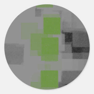 Sticker Rond "Vision nocturne" Abstrait géométrique