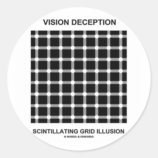 Sticker Rond Vision tromperie scintillant l'illusion de la gril (Devant)