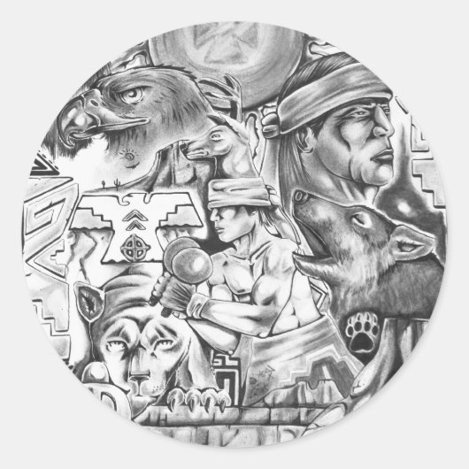 Sticker Rond Vision Yaqui (Devant)