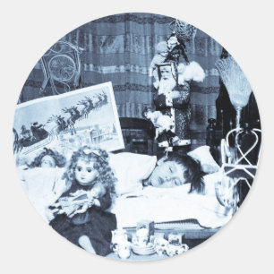 Sticker Rond Visions des prunes 2 de sucre - Stereoview vintage