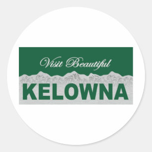 Sticker Rond Visite beau Kelowna
