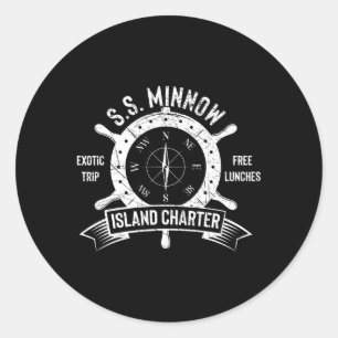 Sticker Rond Visite de Ss Minnow