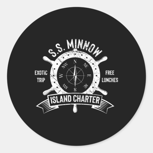 Sticker Rond Visite de Ss Minnow (Devant)