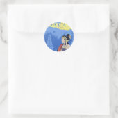 Sticker Rond Visiter Java (Sac)