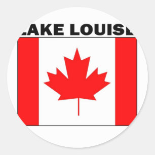 Sticker Rond Visiter le magnifique lac Louise