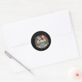 Sticker Rond Visitez Le Beau Golfe D'Amérique (Enveloppe)