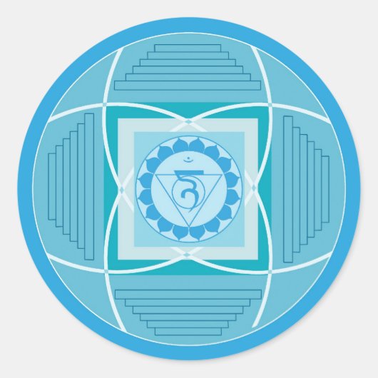 Sticker Rond Visuddha Chakra (Devant)