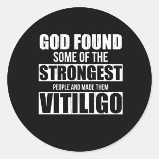 Sticker Rond Vitiligo Sensibilisation Positivité Guerrier