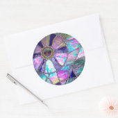 Sticker Rond Vitrail Abstrait Chameleon Eye (Enveloppe)