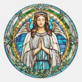 Sticker Rond Vitrail Angel (Devant)