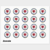 Sticker Rond Vitrail de la Rose de Luther (Feuille)
