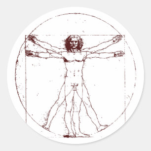 Sticker Rond Vitruvian Man BRK