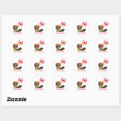 Sticker Rond Viva Canada (Feuille)