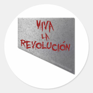 Sticker Rond Viva la Révolution Guillotine