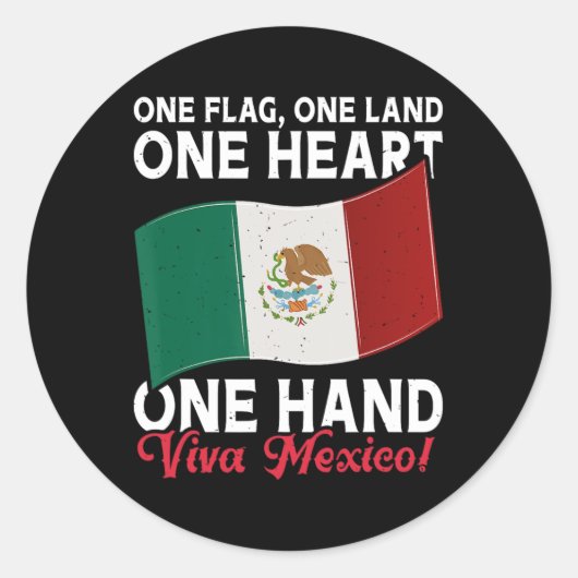 Sticker Rond Viva Mexico - Mexique Drapeau de l'indépendance me (Devant)