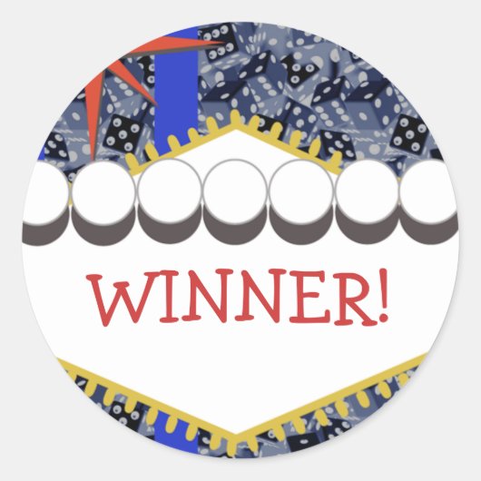 Sticker Rond Viva Vegas ! (Devant)