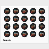 Sticker Rond Vivant Rire Toaster Bath Inspiration (Feuille)