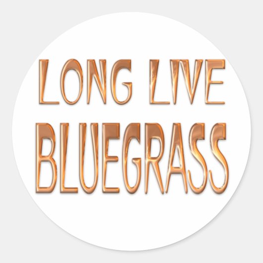 Sticker Rond Vive Bluegrass (Devant)