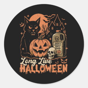 Sticker Rond Vive Halloween