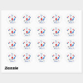 Sticker Rond Vive La France (Feuille)