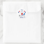 Sticker Rond Vive La France (Sac)
