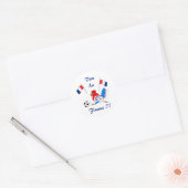 Sticker Rond Vive La France (Enveloppe)