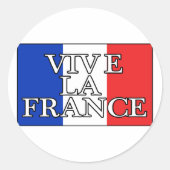 Sticker Rond Vive La France (Devant)