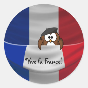 Sticker Rond Vive la France !