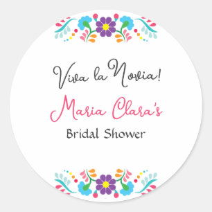 Sticker Rond Vive la Mariée Fête de départ mexicaine pour la ma