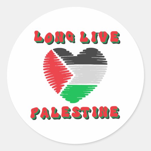 Sticker Rond Vive la Palestine (Devant)