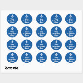 Sticker Rond Vive le Québec libre ! (Feuille)