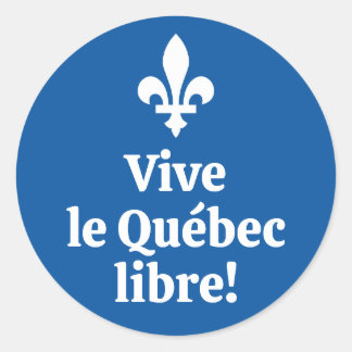 Sticker Rond Vive le Québec libre !