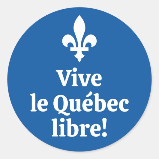 Sticker Rond Vive le Québec libre ! (Devant)