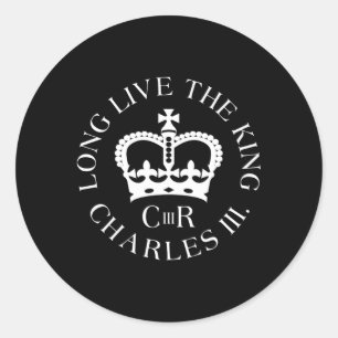 Sticker Rond Vive Le Roi Dieu Sauvez Le Roi Charles Iii