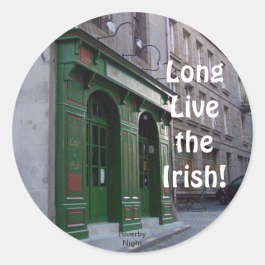 Sticker Rond Vive les Irlandais (Devant)