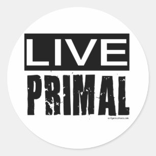 Sticker Rond vivent le régime principal/paleo