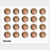 Sticker Rond Vivez avec gratitude (Feuille)
