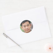 Sticker Rond Vivez avec l'intention (Enveloppe)