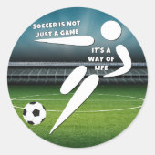 Sticker Rond Vivez la vie du football (Devant)